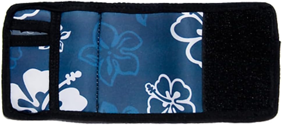 The Hat Pros Weekend Wallet - Water-Resistant Floating Neoprene Wallet with Keychain, Bottle Opener & Slim Design for Travel, Beach, Boating, and Paddleboarding (Blue Floral)