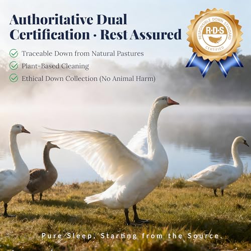 100% Natural White Goose Down Pillow Pack of 1, Standard Size- Medium - image 3