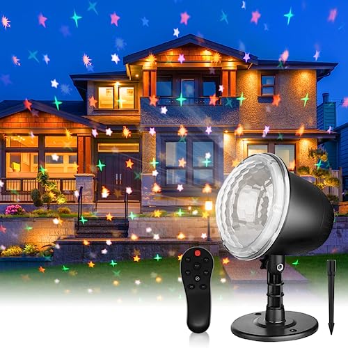 Star Projector, Elec3 Christmas Projector Light Outdoor, Holiday Light Projector With Remote Control And 5 Modes Waterproof Indoor Outdoor Landscape Lights For Bedroom Xmas Holiday Night Party Decor #TOP15