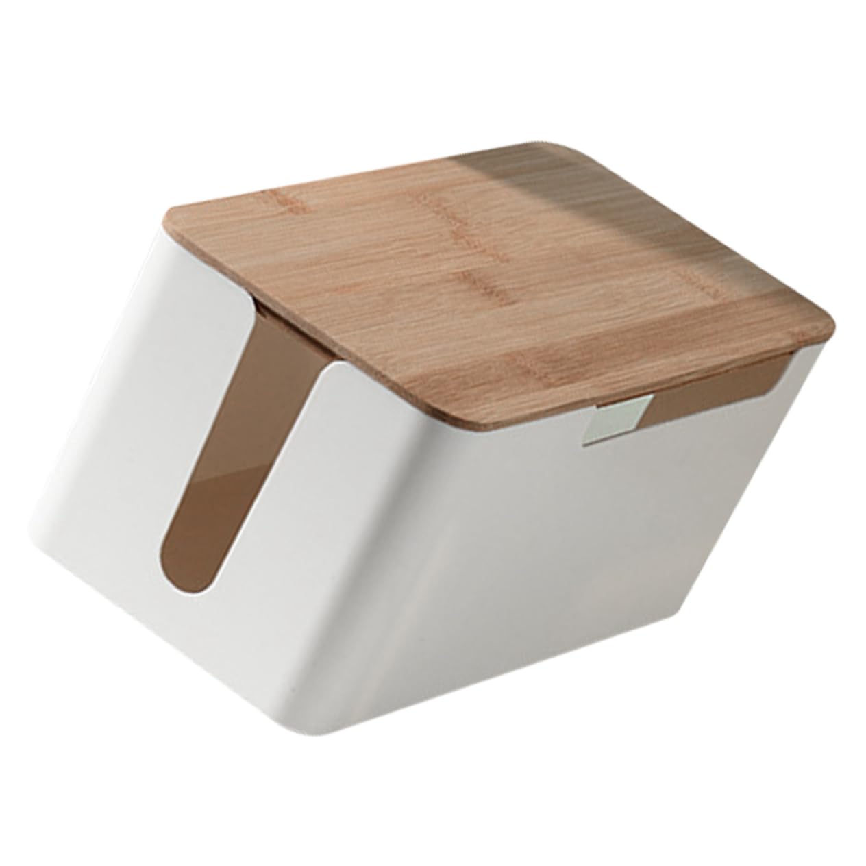 CIYODO Sturdy Wooden Cover Cord Organizer Case Cable Management Box Cord Organizer Storage Box