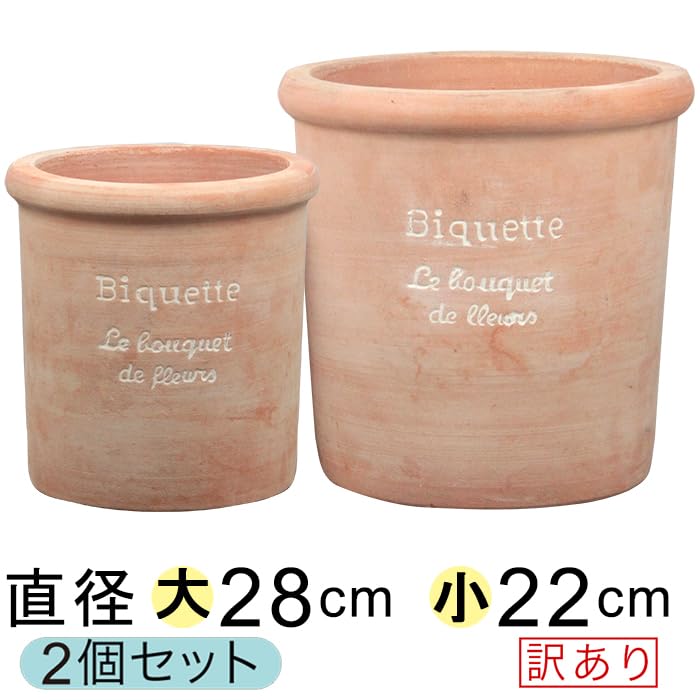 Amazon.co.jp: 植木鉢 丸深筒リム型 GA 白粉 素焼き鉢 テラコッタ 鉢
