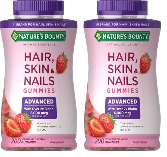 Nature's Bounty Optimal Solutions Advanced Hair, Skin, Nails, 2X ...