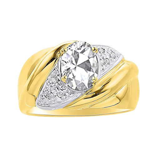 Bague avec pierre de naissance colorée en topaze blanche pour exprimer votre histoire unique