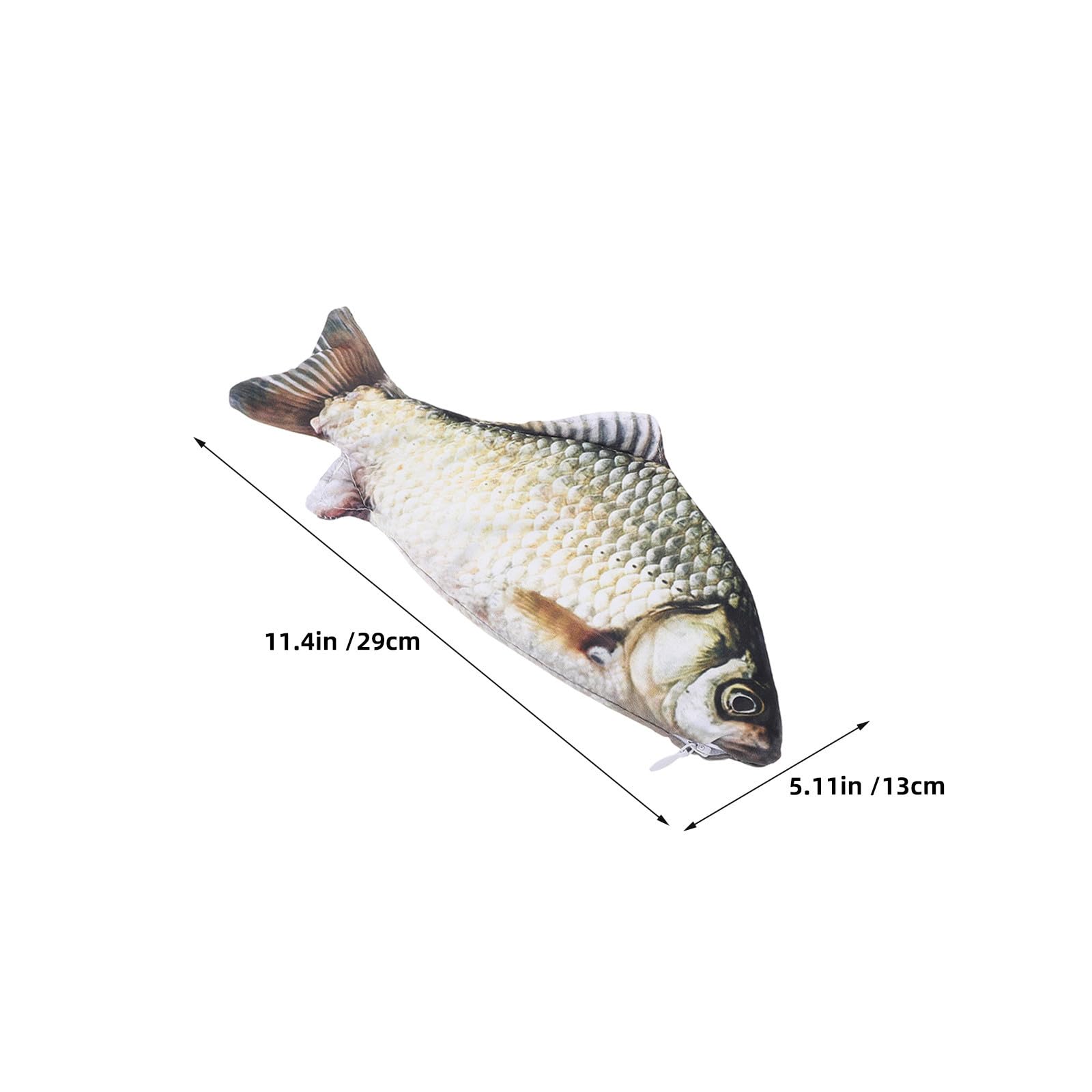 Tofficu 15 Pezzi Astuccio Portapenne Creativo a Forma di Pesce Carpa in Poliestere, Spazioso e Realistico per Organizzare Penne e Matite, per Ufficio e Halloween