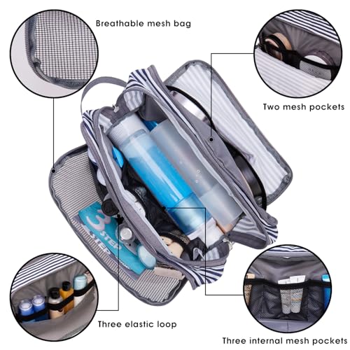 Image of WANDF Travel Toiletry Bag for Men, Small Dopp Kit for Toiletries