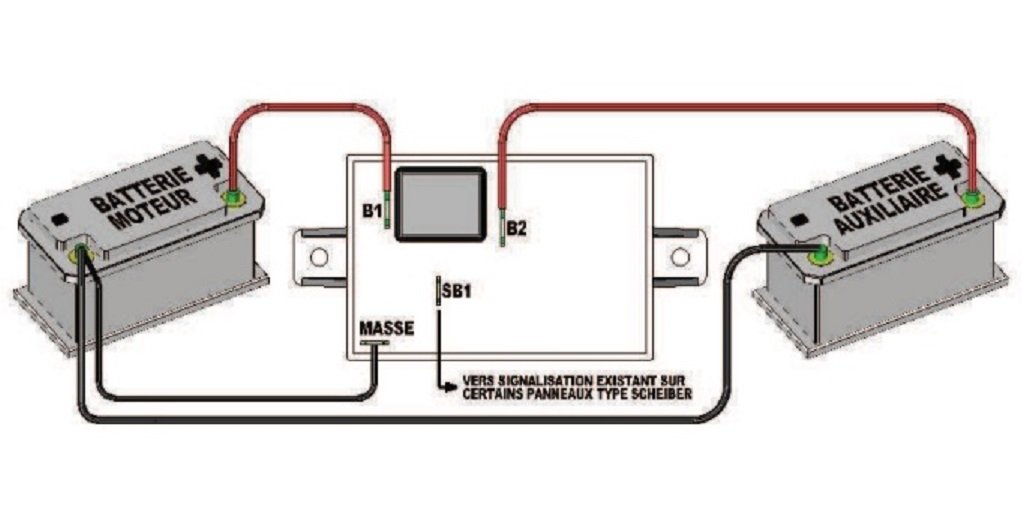 Repartidor carga electrica batería 12v-40a Scheiber