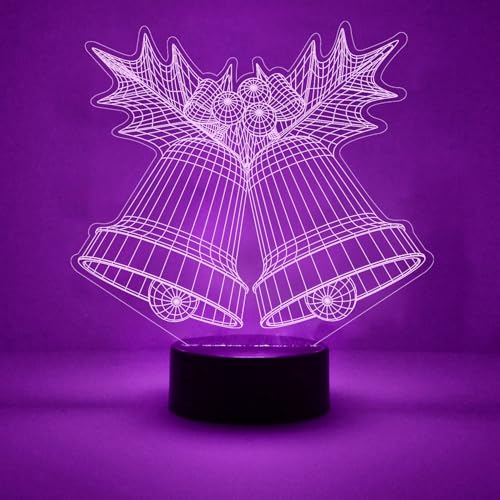 Lámpara de noche 3D ilusión sin código LED y control remoto miniatura 3