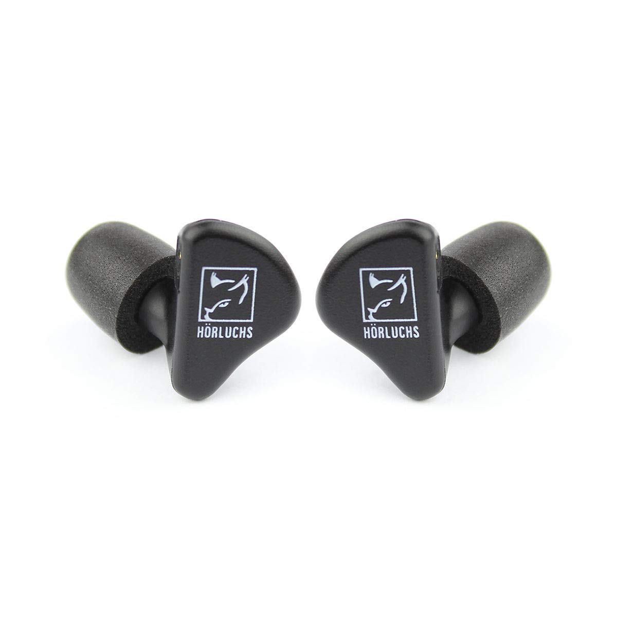 HL1010 In-Ear Kopfhörer, dynamischer Treiber bassverstärkt, ergonomische Bauform mit 2-Pin-Wechselkabel und verschiedenen Domes - Schwarz