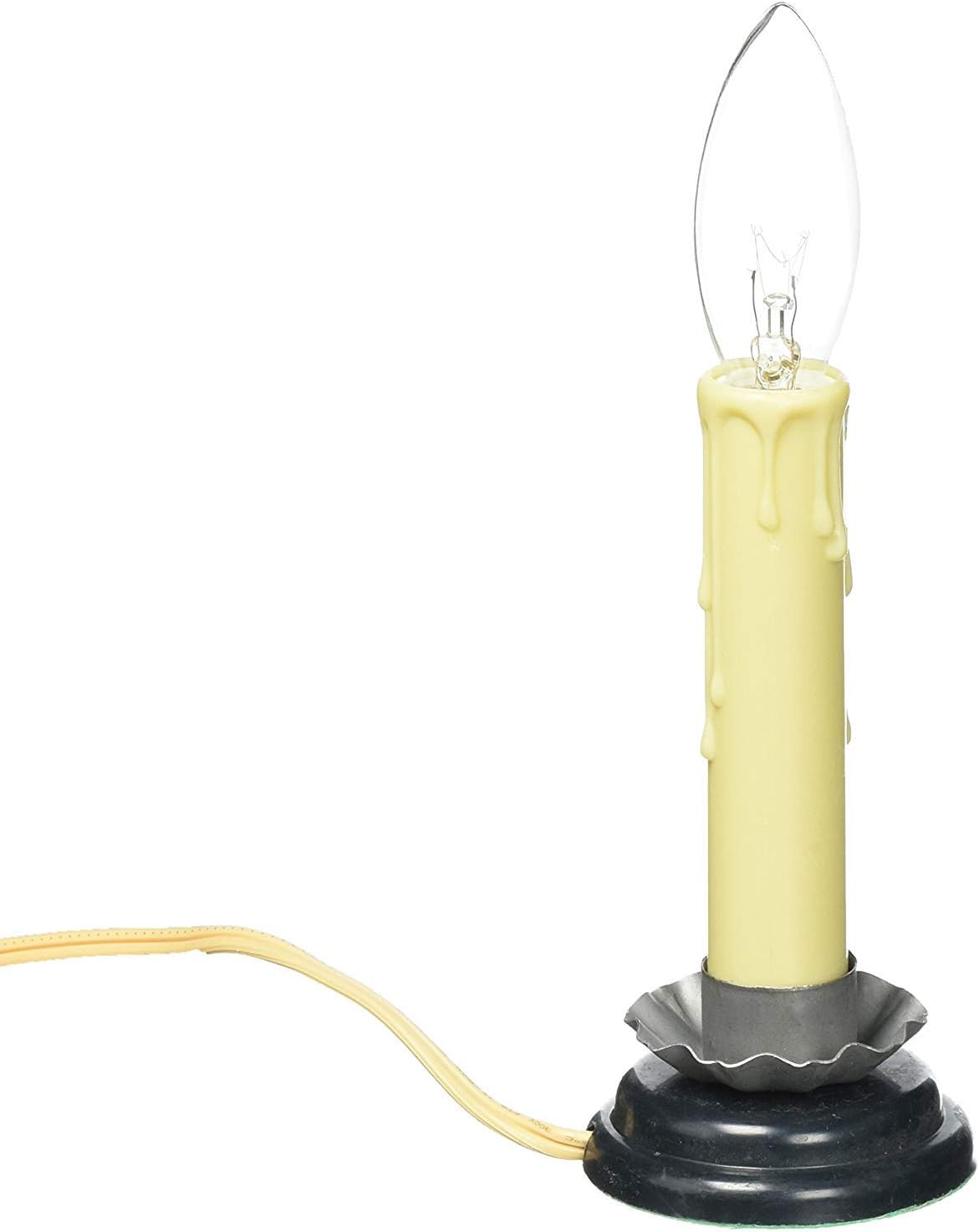 Darice, 6 inch, Electric Country Candle Lamp, 6", Ivory/Cream