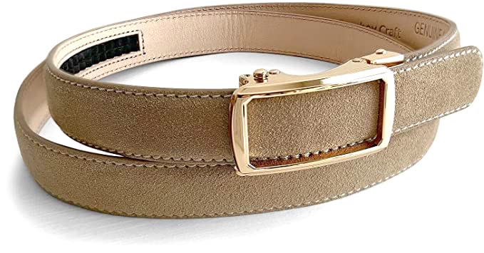 Women's Leather Belt Fashion Genuine Suede Leather Belts For Jeans Dress or Ratchet Belt 1"(25mm) Wide3