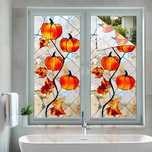 Película para Ventana Privacidad Hojas Otoño 17.7 x 39.3 pulgadas miniatura 5