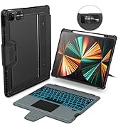Nillkin for iPad Air 13 inch M2 2024 M3 2025 Keyboard Backlit Bumper Case for iPad Pro 12.9 (3rd,...