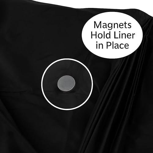 Vista 58 de Dependable Industries inc. Essentials Cortina de ducha magnetizada para baño con ojales de metal impermeable (rosa)