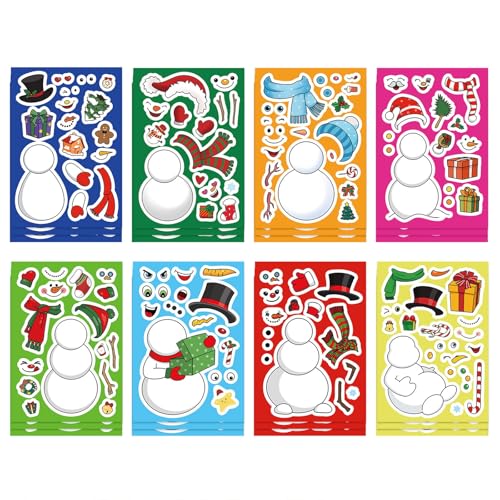 Pegatinas de PVC de muñeco de nieve reutilizables para decorar portátiles y tablets en invierno