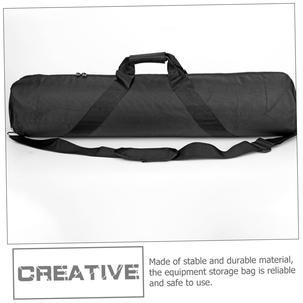 KOMBIUDA Borsa per Treppiede Rinforzata Nera in Oxford Tracolla | Custodia per Supporti Luce e Monopiedi, Imbottitura in Spugna, Uso Esterno e Fotografia in Uscita