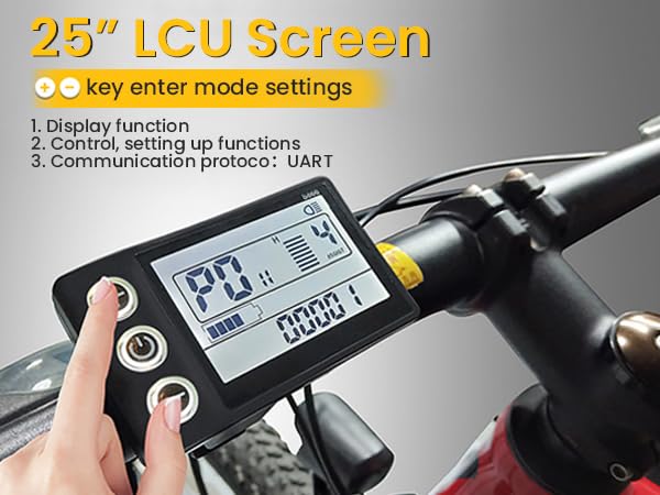 ZAWELIYO Electric Bike LCD Display S866 LCD Display Meter 24V 36V 48V Control Panel Display with Plug for Electric Bike Scooter Modification