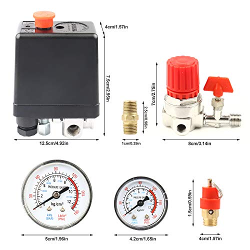 Régulateur de pressostat de compresseur d'air 220V 175 psi