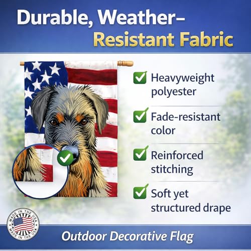 Drapeau Jagdterrier résistant aux intempéries pour décoration extérieure