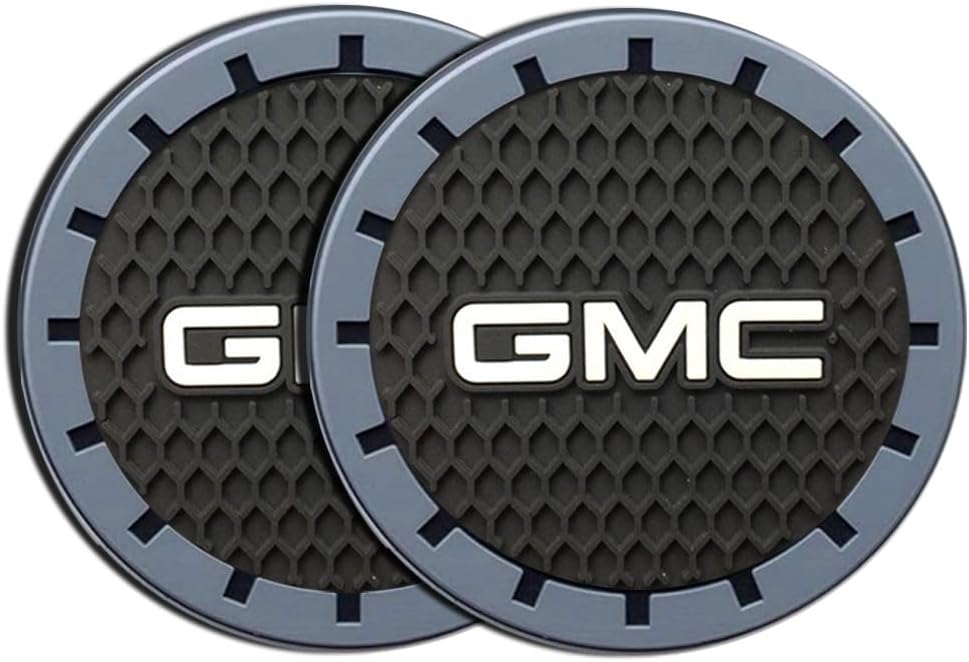 2 Piece Car Cup Holder for GMC Sierra Denali Canyon Terrain Yukon Jimmy Acadia Waterproof Anti-Slip Accessories, Universal Silicone Cup Coaster for Holder (Black) - Image 3