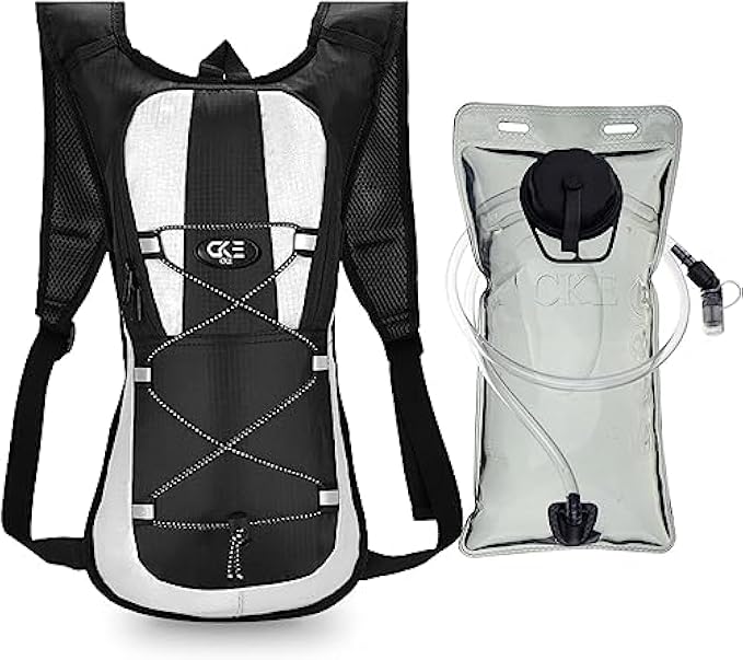 CKE Hydration Backpack Hydration Pack Water Backpack with 2L(70-Ounce) Hydration Bladder for Men Women Kids for Running Hiking Biking Climbing