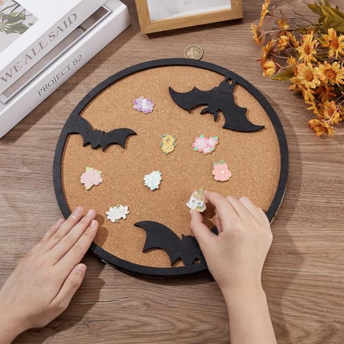 BENECREAT Round Cork Boards, Bats Pin Display Board - Image 3