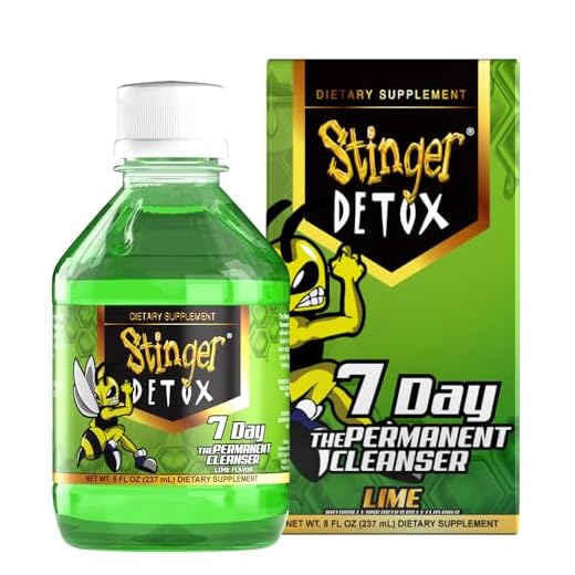 Stinger Detox 7-Day Permanent Drink – Lime Flavor – 8 FL OZ