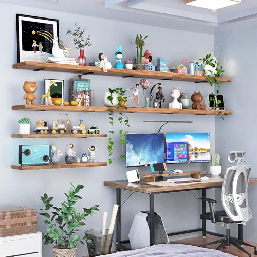 Yeabett 6 stück Regalhalter 15cm, Regalträger Metall mit Schrauben, 70 Kg Tragkraft, Schwarz