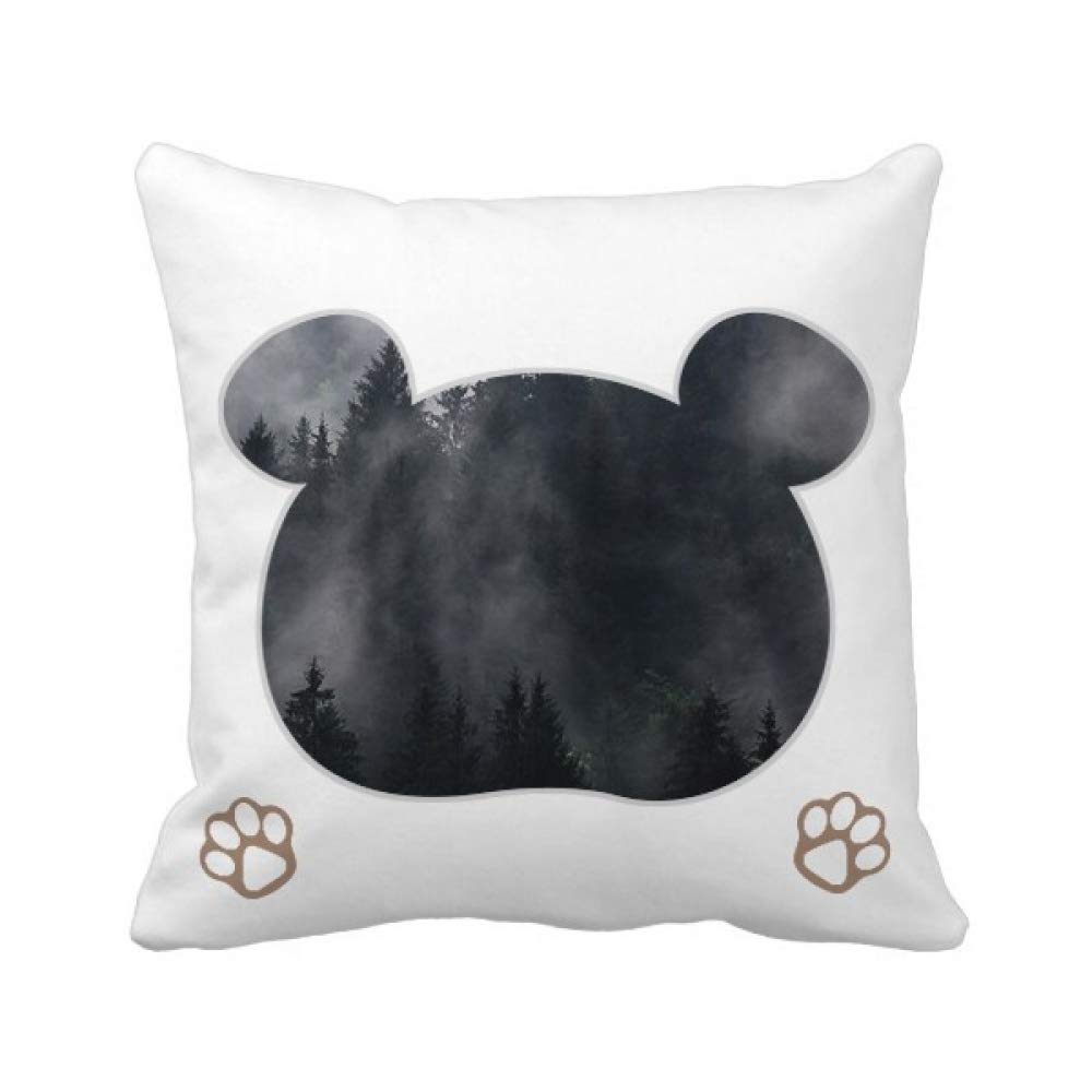 Housse de coussin carrée ours pour ambiance chalet cocooning
