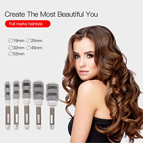 Inkint Salon - Spazzole tonde con 4 misure, in