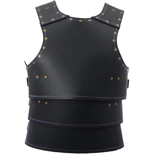 Medieval PU Leather Chest Armor Breastplate for Knight Cosplay Pirate Men Women
