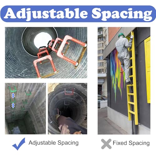Scala in acciaio resistente per emergenze, manutenzione esterna, lavori in garage, design sicuro, stabile e durevole, per uso domestico e professionale