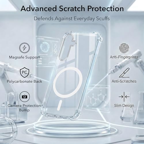 Image of Jkobi Shockproof Crystal-Clear Back Cover for Samsung Galaxy S24 Plus (Magsafe Wireless Support | Drop & Camera Protection | Hard Polycarbonate)