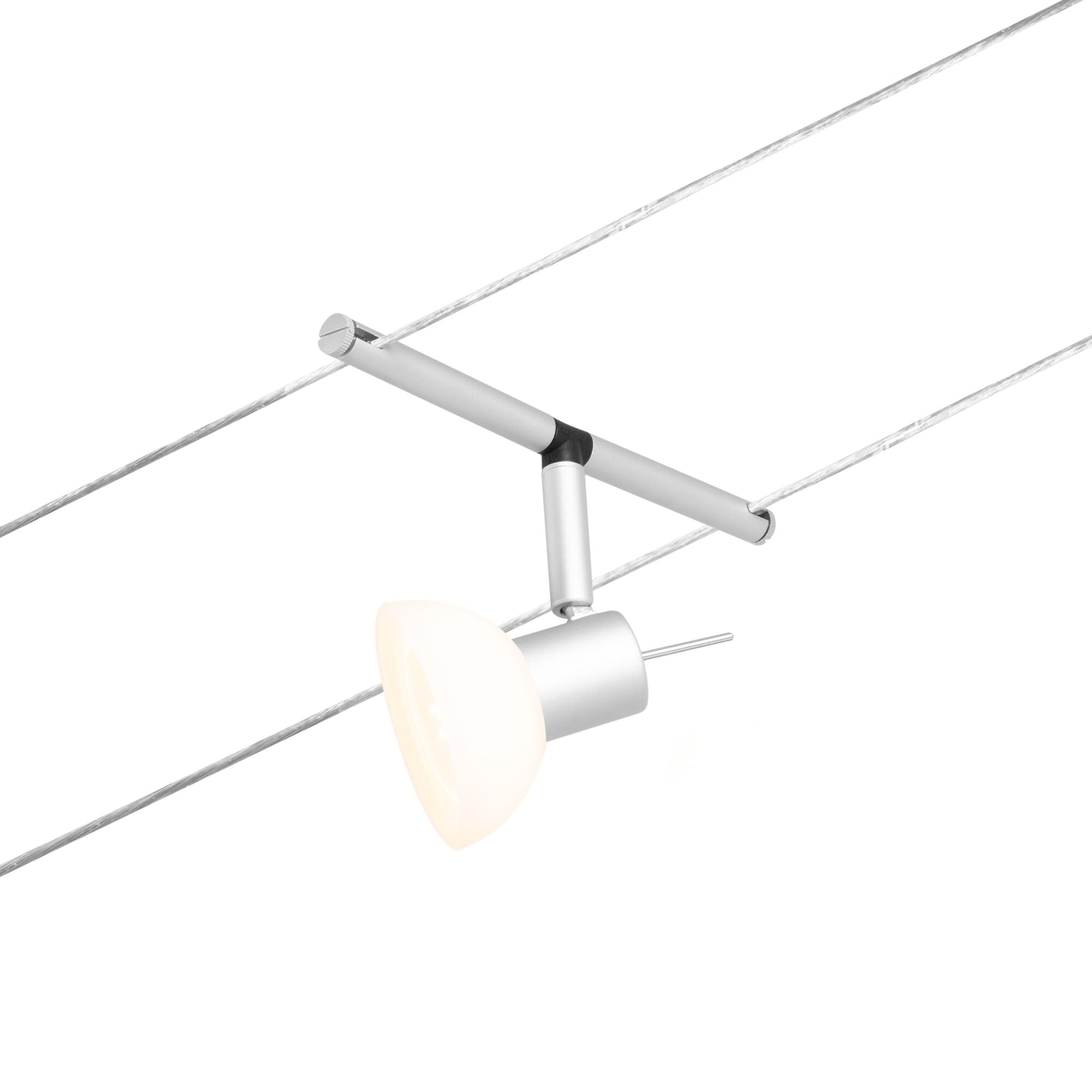 Paulmann 94448 CorDuo Set Système de Câbles Sheela DC 5 x 10 watts max, Éclairage Extensible Chrome Mat Câble Matière Plastique GU5,3 Système de Câbles sans Ampoules