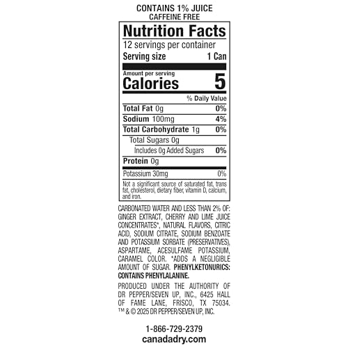 Canada Dry Zero Sugar Cherry Gingerale 12-Pack - Price Drop to $5.00 - Image 2