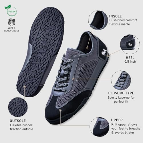 Image of Neeman's The Urban Knits Sneakers for Men | Retro-Inspired Style with Breathable Knit Upper, Cushioned Insole & Natural Rubber Sole for All-Day Comfort