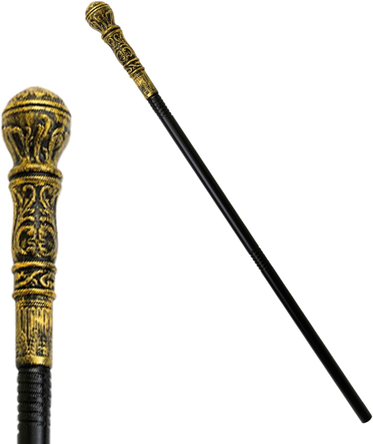 King Cane Elegant Vintage Walking Cane, Retro Costume Accessory for Costume Party, Carnival(32")