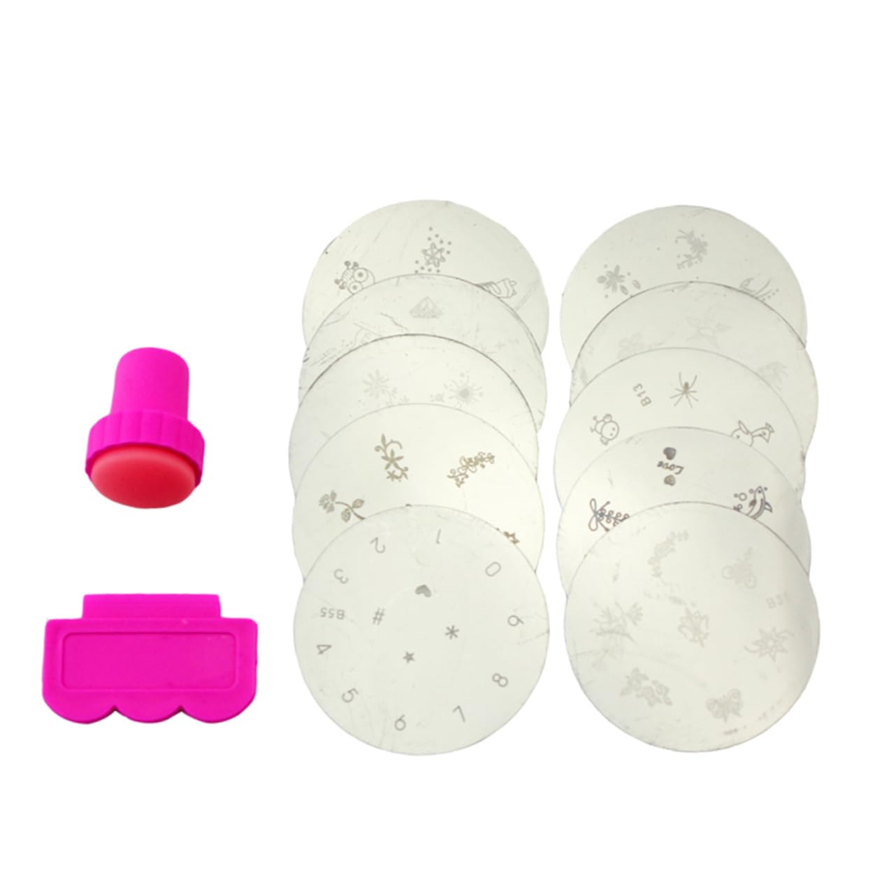 Mipcase 30pezzi Piastre Per Stamping Unghie Kit Completo Per Nail Art Con Stamper e Raschietto Design Unici Per Manicure Fai Te Compatte e Materiali Di Qualità