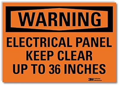 SmartSign “Warning - Electrical Panel Keep Clear Up To 36 Inches†Label | 10