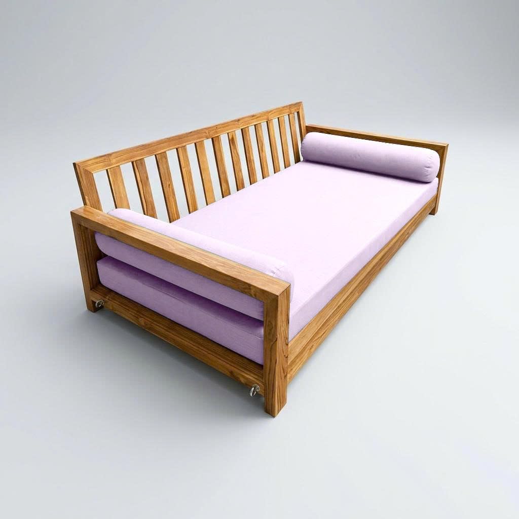 Prolinemax Style 5 - Mattress & Pillow Bolster for Outdoor Indoor Daybed Porch Swing Bed Knife Edge Full Size AD107 | Covers ONLY |