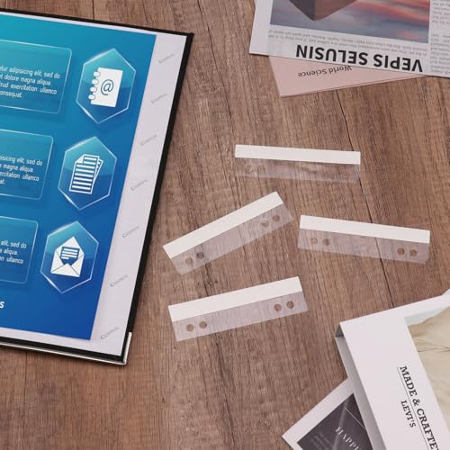 100 Stück Abheftvorrichtung Selbstklebend Heftstreifen 105×30 mm 4 Loch Heftstreifen Kunststoff Abheftstreifen Klebe Transparent Abheftmechaniken Fur Abheften Von Mustern Zeichnungen
