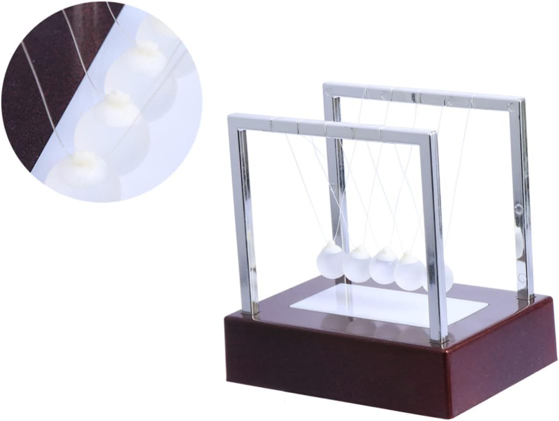 Toyvian Glowing Newton's Cradle Balls Swinging Balance Pendulum Led Balls for Desk Home Decor