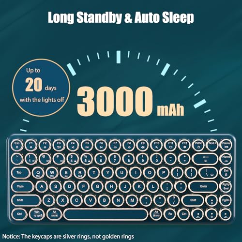 Teclado mecánico inalámbrico Bluetooth de 84 teclas con interruptores intercambiables en caliente 6