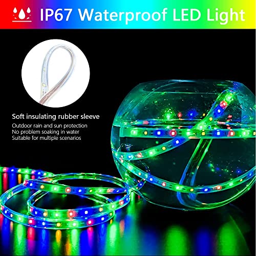 Tira LED Solar Exterior 16.4ft 280 LEDs Multicolor miniatura 3