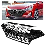 JMTAAT Grille Compatible with 2019 2020 Hyundai Elantra Sport Sedan HY1200246 86350F2NA0 Front Grill Plastic(ABS) Painted+Chrome (Black+Silvery)
