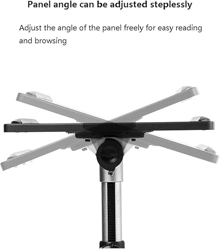 Miniatura 4 de POCHY Mesa neumática para colocar sobre la cama con ruedas bloqueables, altura ajustable, mesa de noche portátil con ruedas para computadora