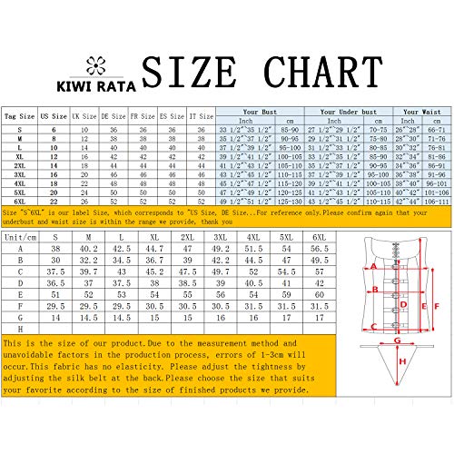 Kiwi Rata Women's Punk Rock Faux Leather Buckle-Up Corset Bustier Basque With G-String, Black, Large #TOP2