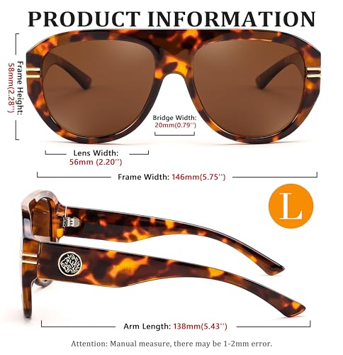 Image of FEISEDY Retro Polarized Aviator Sunglasses for Men Women Trendy 70s Vintage Plastic Frame Sun Glasses B4150