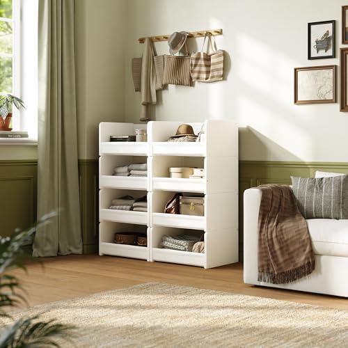 4-Tier Stackable Closet Organizer and Storage Stackable Shelves – Heavy-Duty Darwers Wood & Metal, Easy Assembly, Space-Saving Vertical Storage for Bedroom, Closet, Patent Design - Image 3