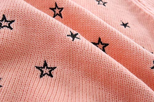 Mud Kingdom Little Girls Pullover Sweaters Cute Embroidered Stars Size 6-7 Pink #TOP5