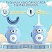 GASLIKE Kids Toothbrush Electric, U Shaped Ultrasonic Automatic Toothbrush with 2 Brush Heads, Six Cleaning Modes, Cartoon Modeling Design for Kids, Special for Birthday Gift (Blue, 2-7Age)